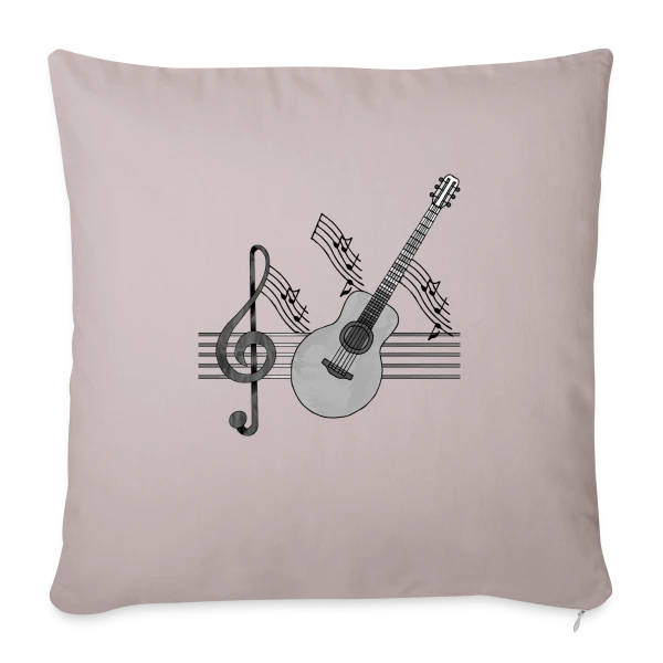 Guitare Passion sur Housse de coussin décorative 45 x 45 cm