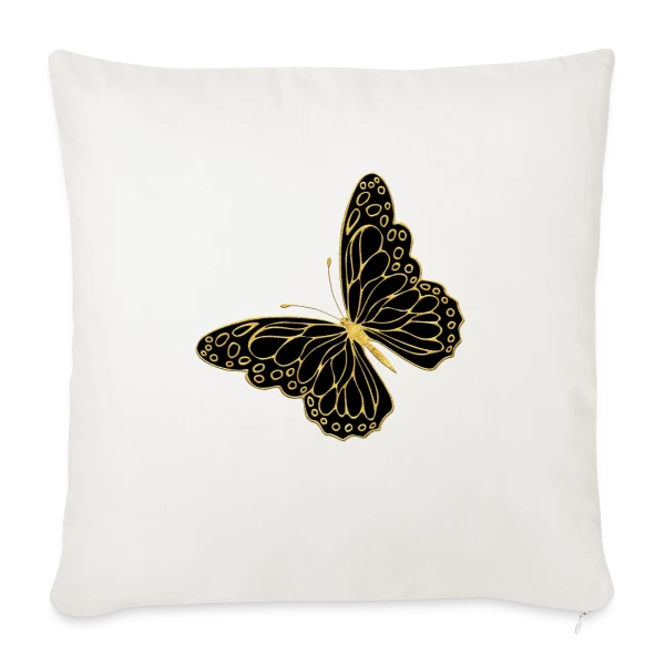 Papillon Élégant sur Housse de coussin décorative 45 x 45 cm