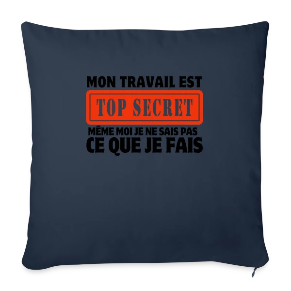 Humour au Bureau : Le Travail en Dérision sur Housse de coussin décorative 45 x 45 cm