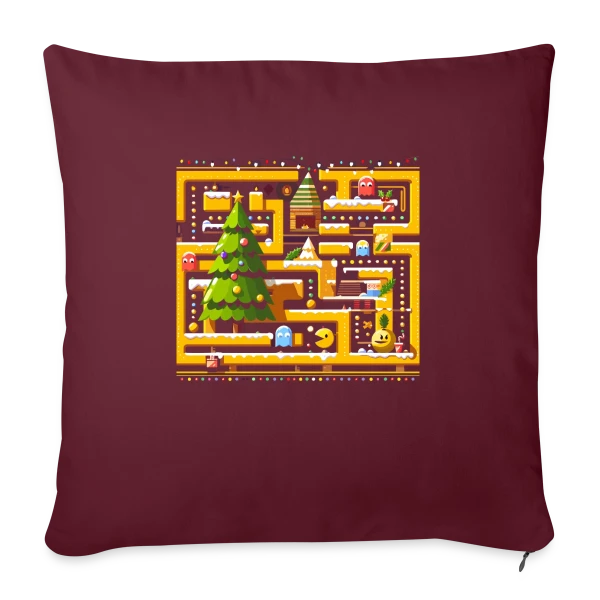 Noël Gamer : Joyeux Arcade Christmas sur Housse de coussin décorative 45 x 45 cm
