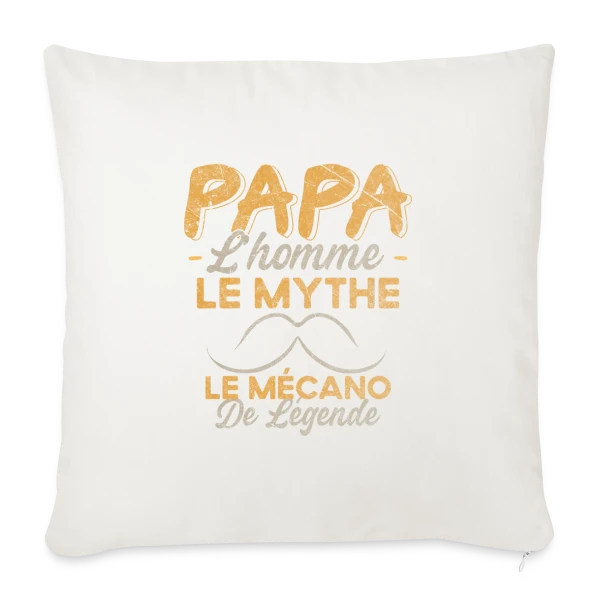 Papa Mécanicien de Légende - Humour Cadeau Atelier sur Housse de coussin décorative 45 x 45 cm