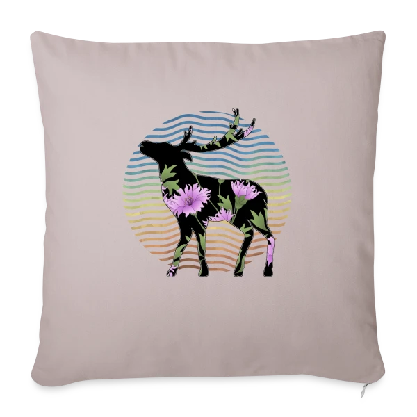 Cerf Majestueux sur Housse de coussin décorative 45 x 45 cm