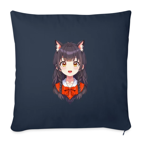Manga Girl : Pour Fans, Gamers et Cosplayers sur Housse de coussin décorative 45 x 45 cm