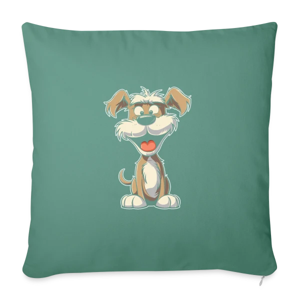 Schnauzer Joyeux sur Housse de coussin décorative 45 x 45 cm