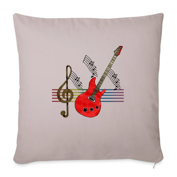 Guitare Addict sur Housse de coussin décorative 45 x 45 cm