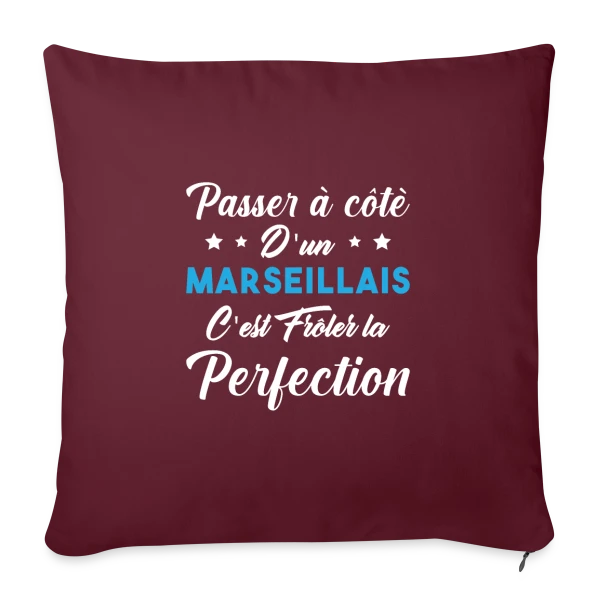 Marseillais Fier et Parfait sur Housse de coussin décorative 45 x 45 cm