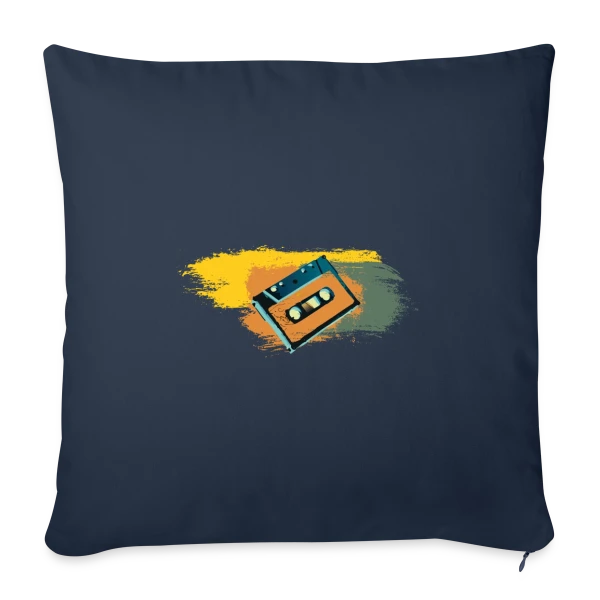 Cassette Rétro Couleurs sur Housse de coussin décorative 45 x 45 cm
