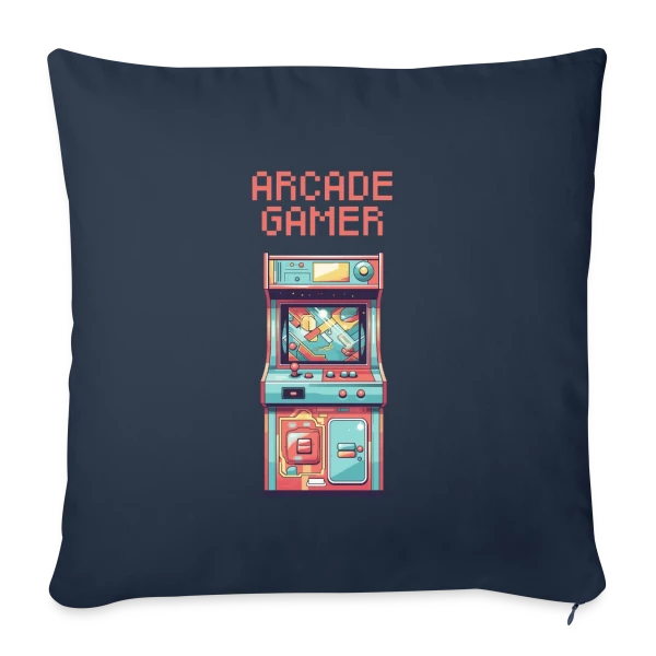Arcade Gamer Rétro : Le Culte des Salles Obscures sur Housse de coussin décorative 45 x 45 cm