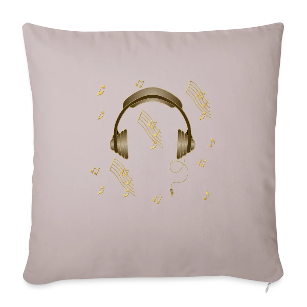 Casque Audio : Rythme & Style sur Housse de coussin décorative 45 x 45 cm
