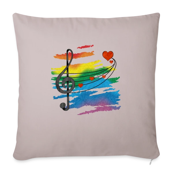 Mélodie Éternelle sur Housse de coussin décorative 45 x 45 cm
