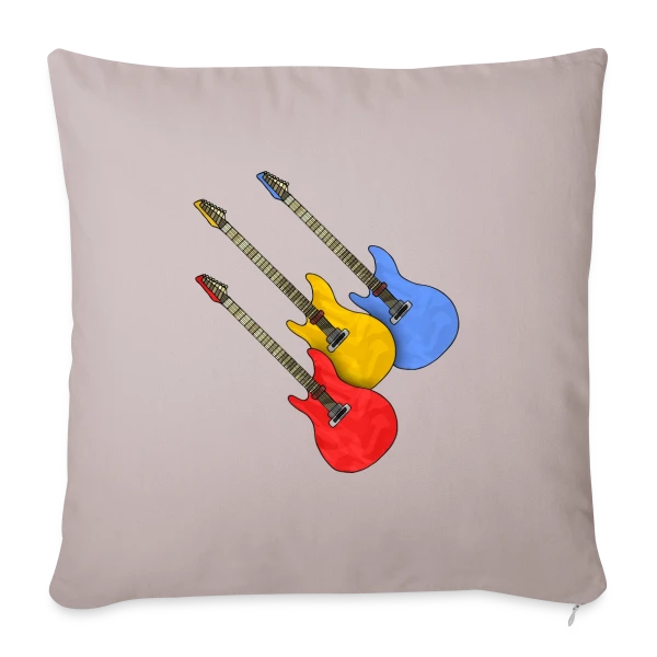 Passion Guitare sur Housse de coussin décorative 45 x 45 cm