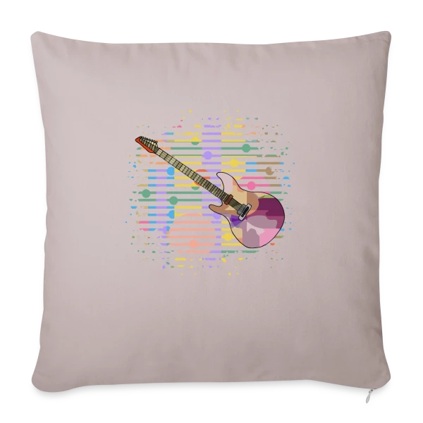 Guitare Passion sur Housse de coussin décorative 45 x 45 cm