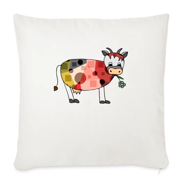 La Vache Rigolote sur Housse de coussin décorative 45 x 45 cm