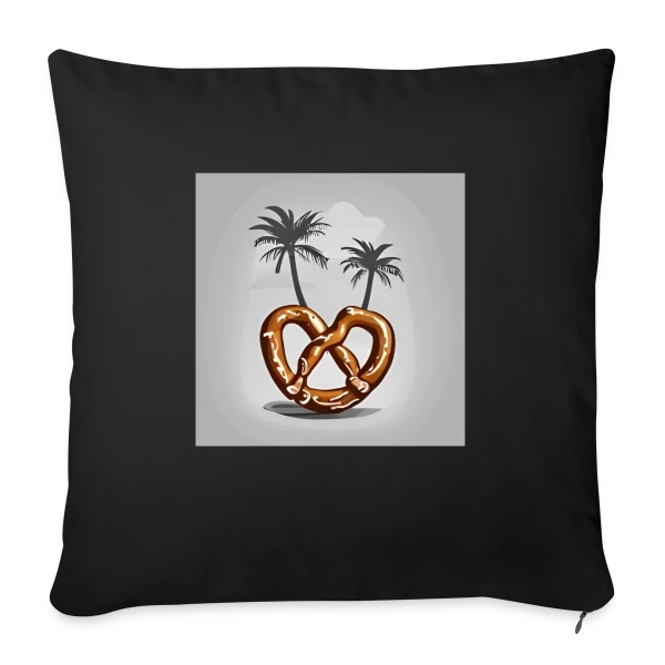 Bretzel tropical : L'Alsace en vacances sur Housse de coussin décorative 45 x 45 cm