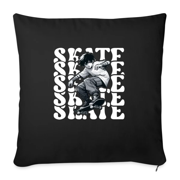 Jeune Skater Manga Urbain sur Housse de coussin décorative 45 x 45 cm