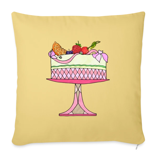 Gâteau d'Anniversaire Célébration sur Housse de coussin décorative 45 x 45 cm