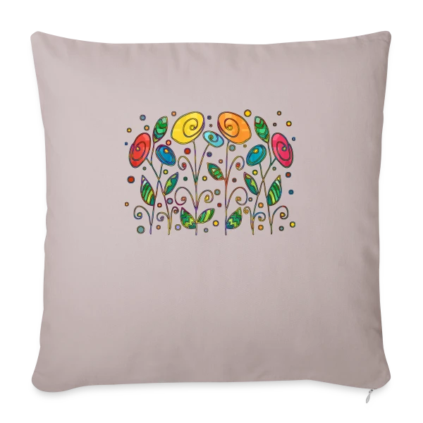 Fleurs Éclatantes sur Housse de coussin décorative 45 x 45 cm