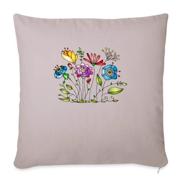 Douceur Florale sur Housse de coussin décorative 45 x 45 cm