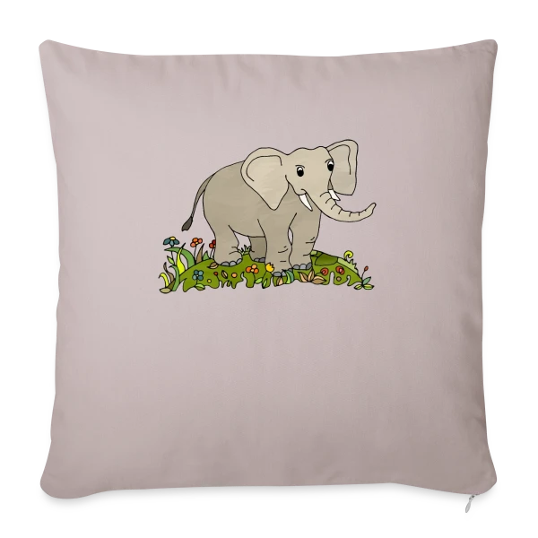 L'Éléphant Majestueux sur Housse de coussin décorative 45 x 45 cm