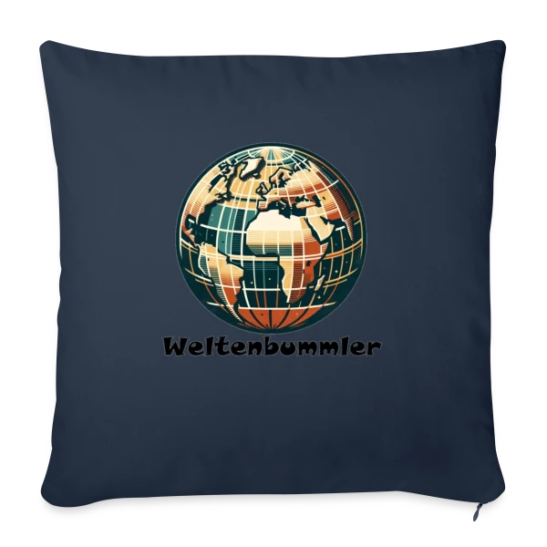 Globe Vintage Explorateur sur Housse de coussin décorative 45 x 45 cm