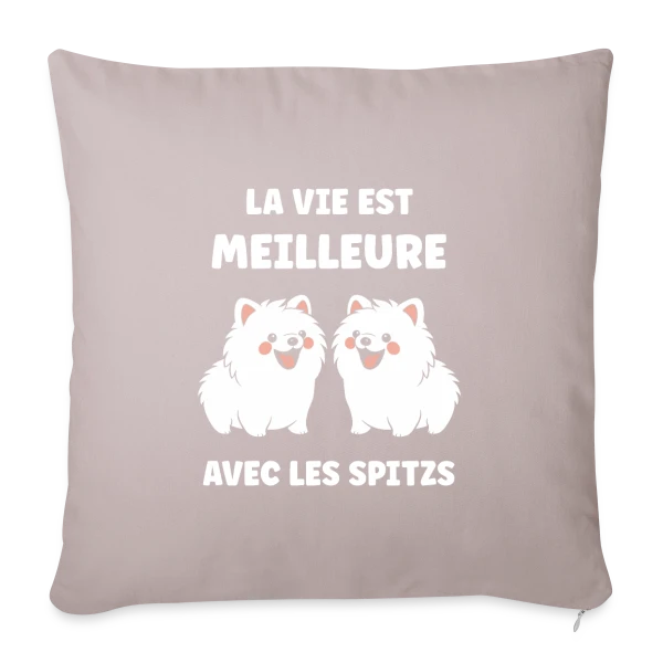 Spitz Rigolo sur Housse de coussin décorative 45 x 45 cm
