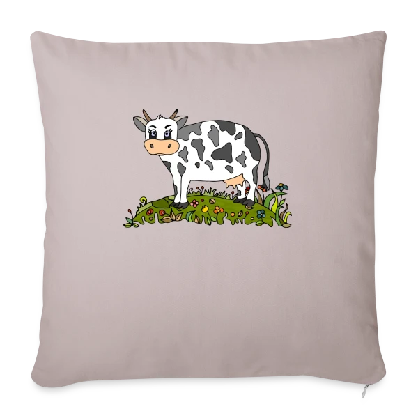 La Vache Stylée sur Housse de coussin décorative 45 x 45 cm