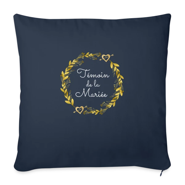 Témoin de la Mariée : T-shirt EVJF pour Demoiselle d'Honneur sur Housse de coussin décorative 45 x 45 cm