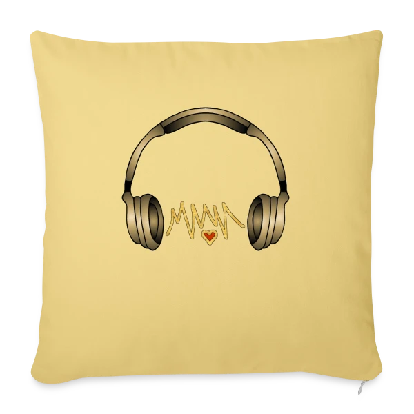 Casque Audio Style Urbain sur Housse de coussin décorative 45 x 45 cm