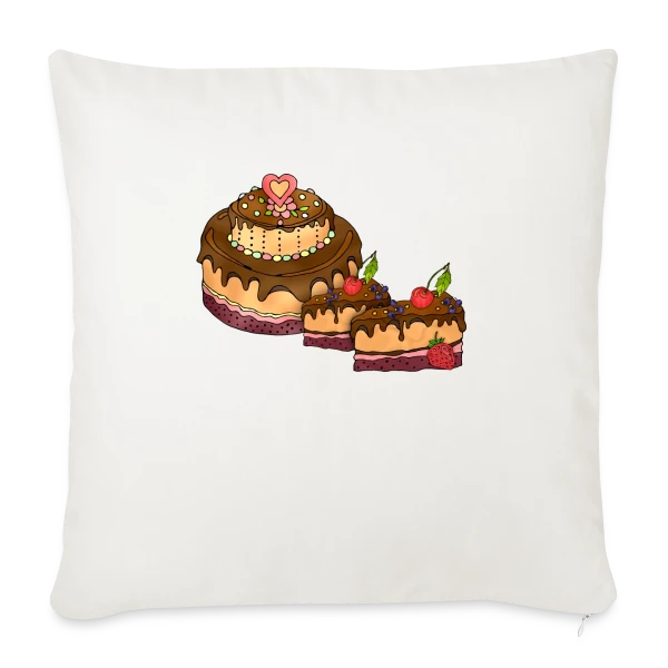 Gâteau Festif sur Housse de coussin décorative 45 x 45 cm