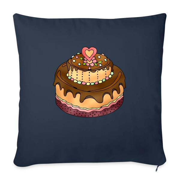 Gâteau Festif sur Housse de coussin décorative 45 x 45 cm