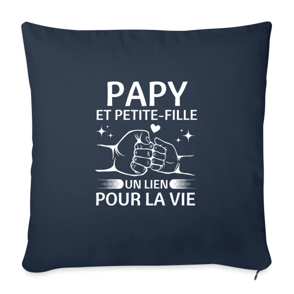 Papy et Petite-Fille - Un Lien pour la Vie sur Housse de coussin décorative 45 x 45 cm