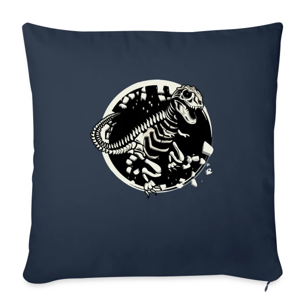 T-Rex Fossile : Le Squelette de Dinosaure Mythique sur Housse de coussin décorative 45 x 45 cm