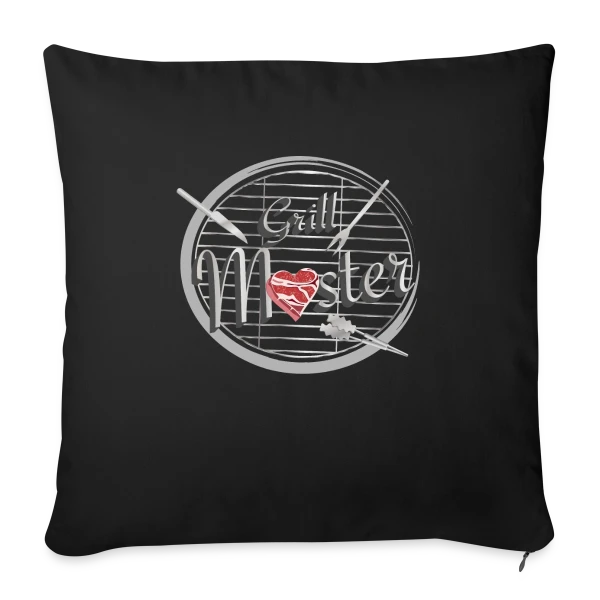 Maître du Grill Cœur sur Housse de coussin décorative 45 x 45 cm