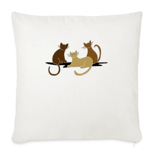 L'Amour des Chats sur Housse de coussin décorative 45 x 45 cm