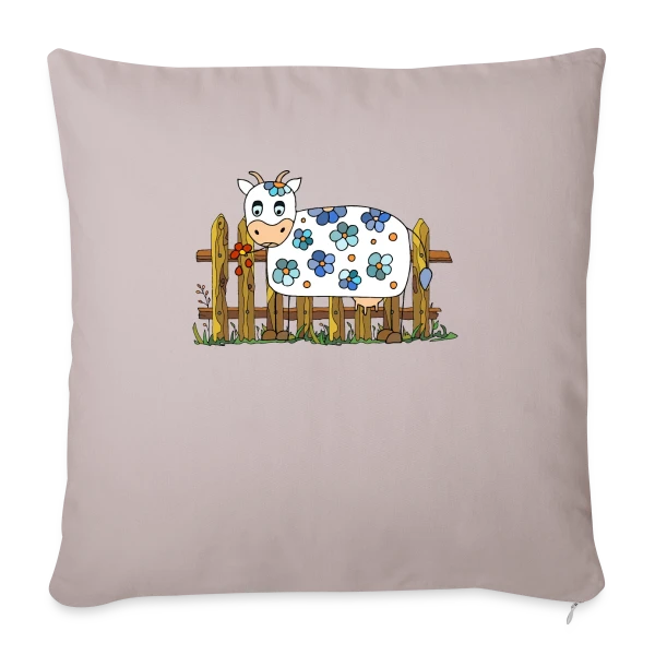 La Vache Rigolote sur Housse de coussin décorative 45 x 45 cm