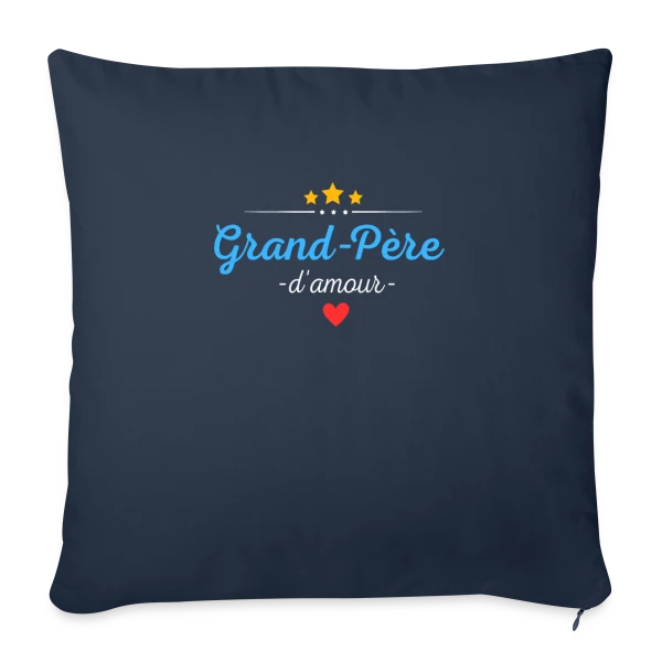 Grand-Père d'Amour : Personnalisé avec Noms des Petits-Enfants sur Housse de coussin décorative 45 x 45 cm