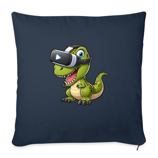 Dino T-Rex en Réalité Virtuelle – Humour Geek sur Housse de coussin décorative 45 x 45 cm