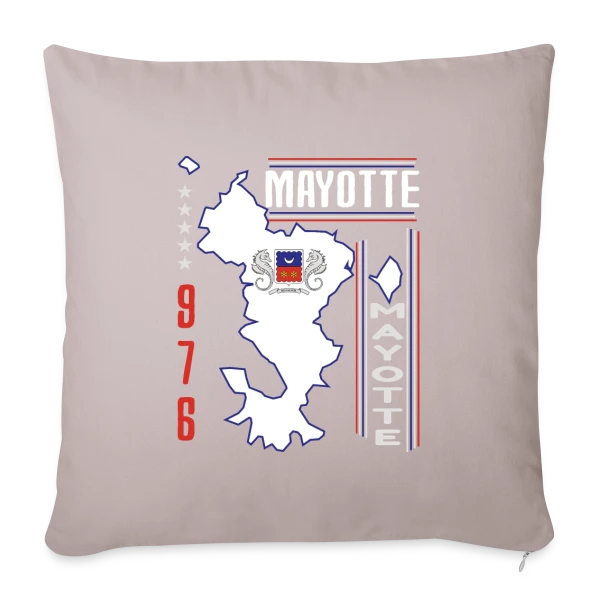 Carte Mayotte 976 sur Housse de coussin décorative 45 x 45 cm