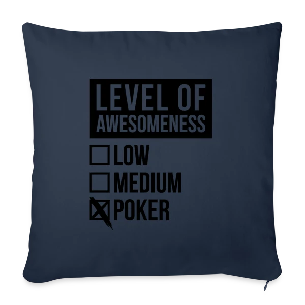 Poker Poker Poker sur Housse de coussin décorative 45 x 45 cm