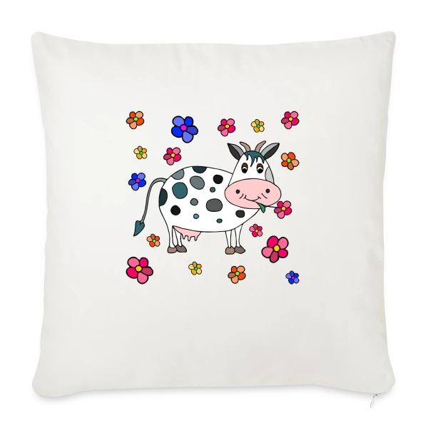 Krowa, la Vache Amusante sur Housse de coussin décorative 45 x 45 cm