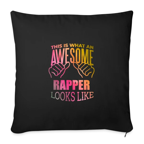 "Rap Rap Rap" Style Urbain Hip-Hop sur Housse de coussin décorative 45 x 45 cm