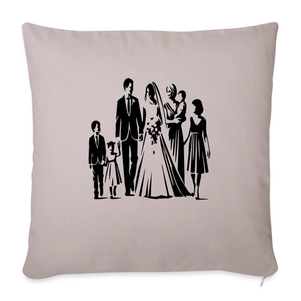 Mariage et Fête sur Housse de coussin décorative 45 x 45 cm