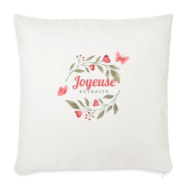 Joyeuse Retraite : L'Humour au Rendez-vous ! sur Housse de coussin décorative 45 x 45 cm