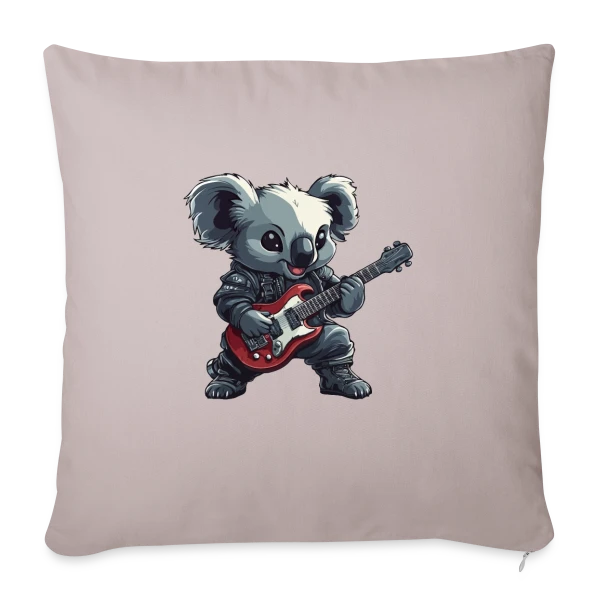 Koala Rocker Guitariste Heavy Metal sur Housse de coussin décorative 45 x 45 cm