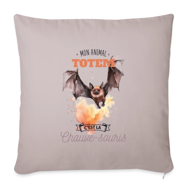 Chauve-souris Mon Animal Totem sur Housse de coussin décorative 45 x 45 cm