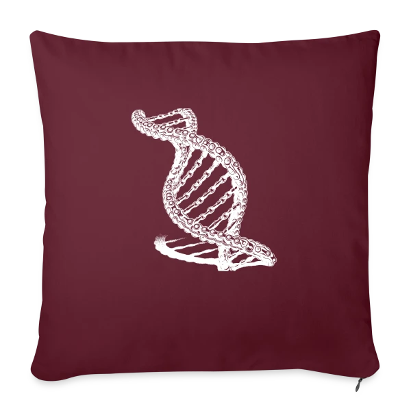 Chaîne ADN Stylisée sur Housse de coussin décorative 45 x 45 cm