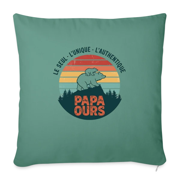 Papa Ours Protecteur sur Housse de coussin décorative 45 x 45 cm