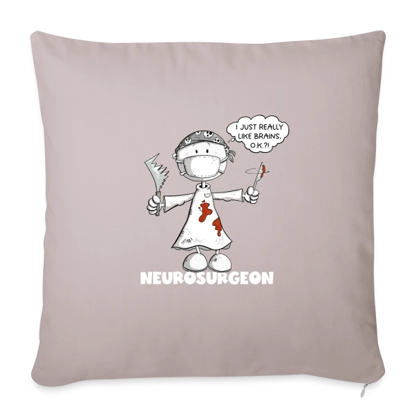 Chirurgien Cartoon Rigolo : Le Maître du Bistouri sur Housse de coussin décorative 45 x 45 cm