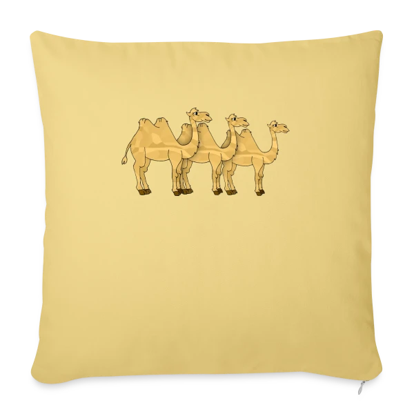 Chameau du Désert Stylé sur Housse de coussin décorative 45 x 45 cm