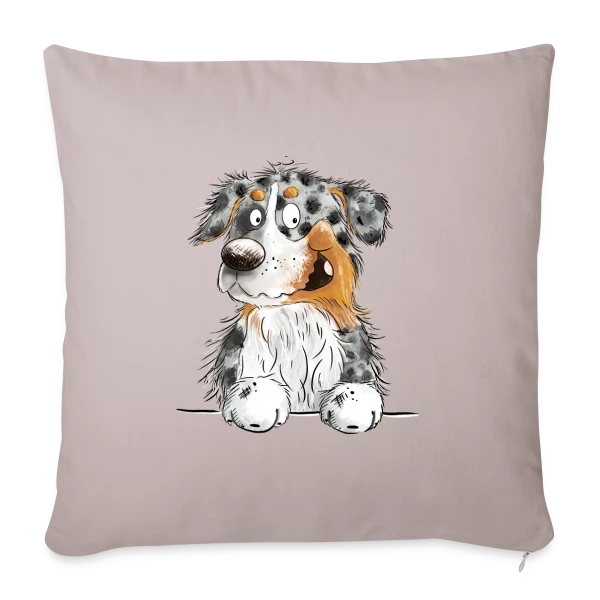 Berger Australien Blue Merle Drôle et Amusant sur Housse de coussin décorative 45 x 45 cm